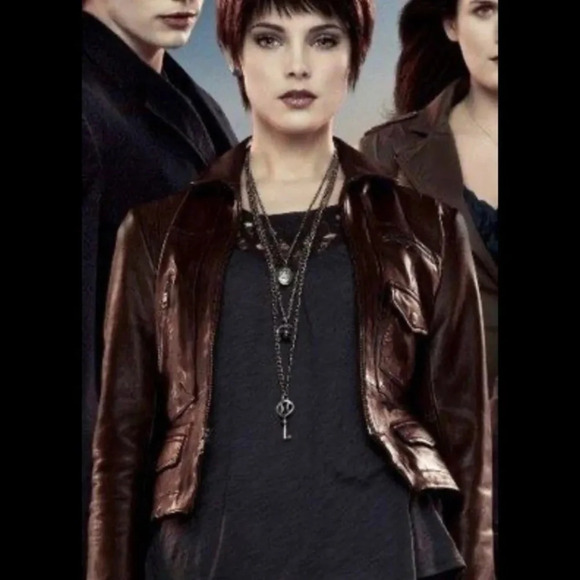 ASO Alice Cullen Twilight Breaking Dawn battle leather jacket - Picture 4 of 12